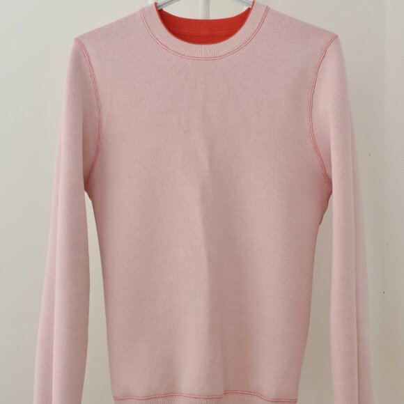 Lacoste Unisex Lacoste LIVE Crew Neck Cotton And Wool Blend Sweater - Picture 3 of 6